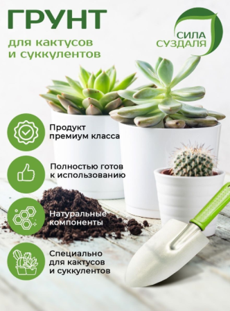 грунт для кактусов и суккулентов - товары для фермеров Сила Суздаля