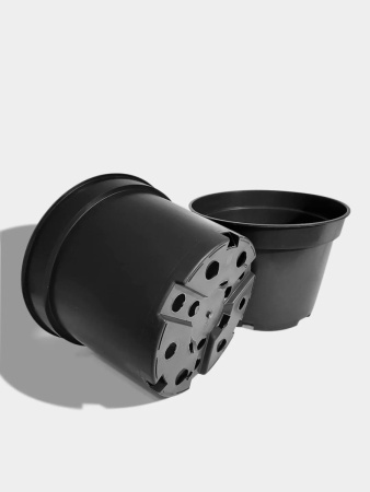 горшки для рассады, растений, 10 литров, 2 штуки, чёрные - товары для фермеров Сила Суздаля